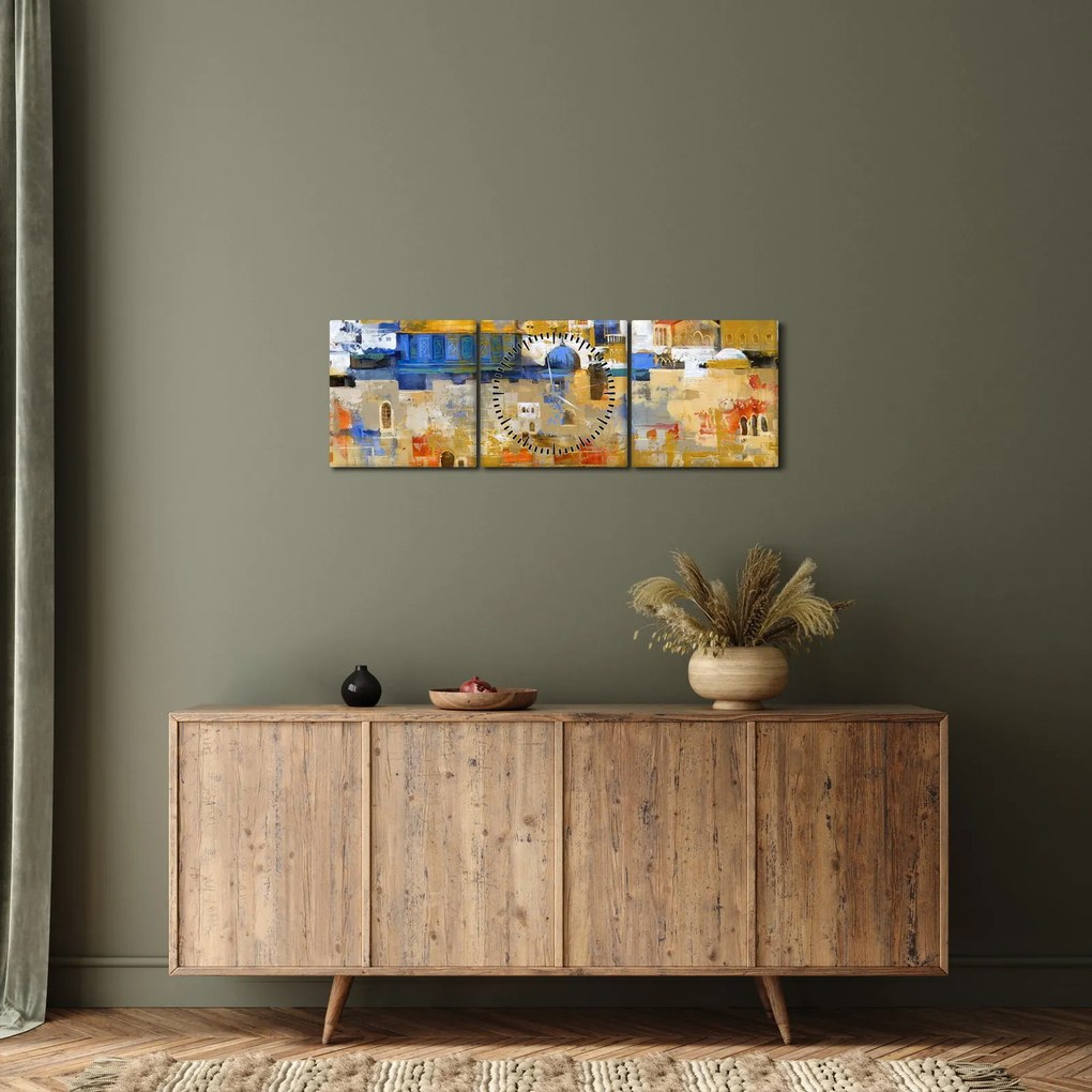 Tablou - Zidul plângerii, Ierusalim, Israel (cu ceas) (90x30 cm)