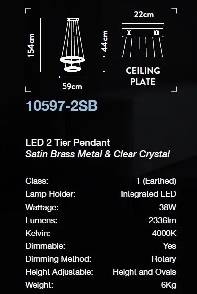 Lustra LED cristal design lux circular Tier 2