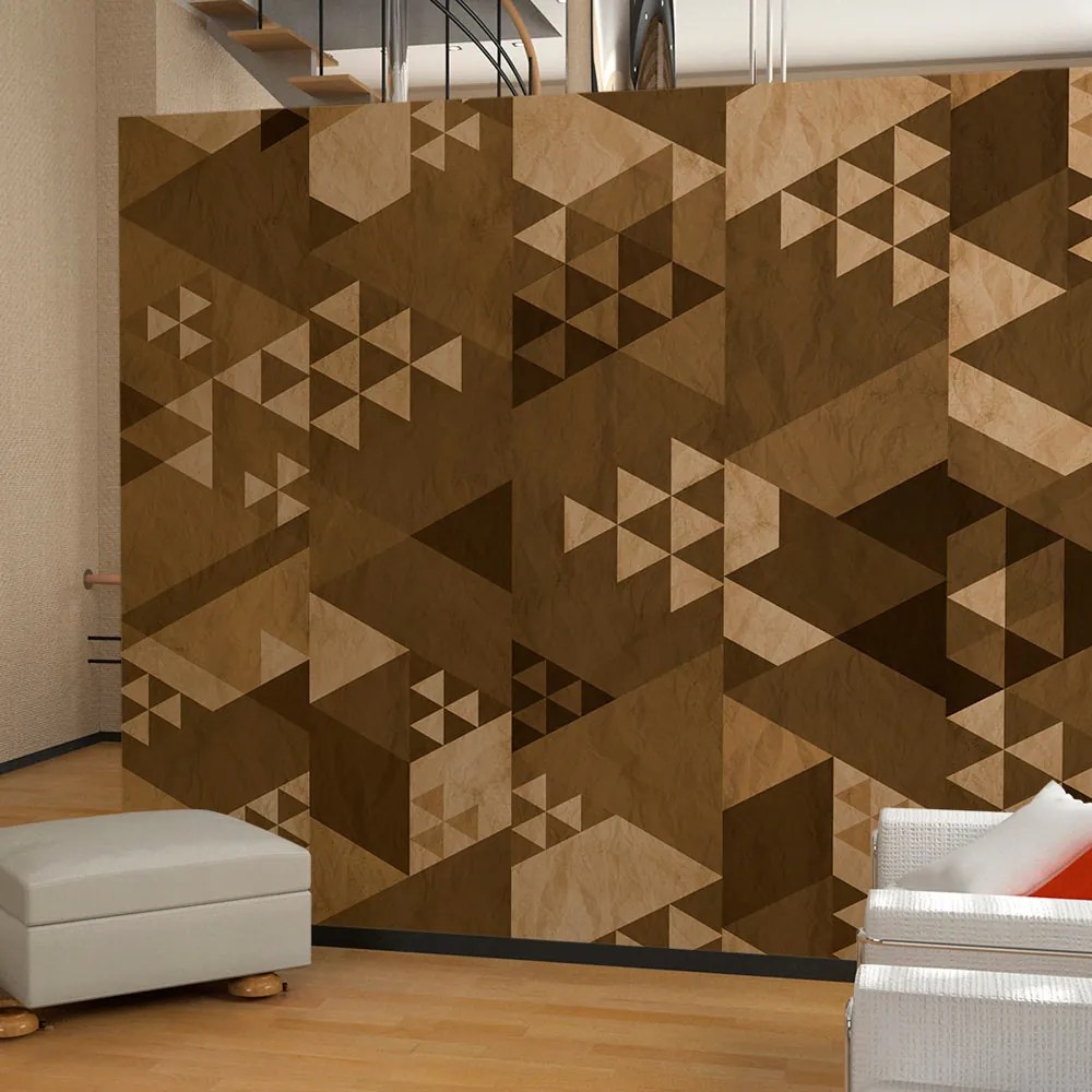 Tapet Bimago - Brown patchwork + Adeziv gratuit rulou 50x1000 cm