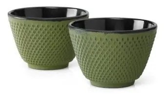 Set 2 cești din fontă Bredemeijer Xilin, ⌀ 7,8 cm, verde