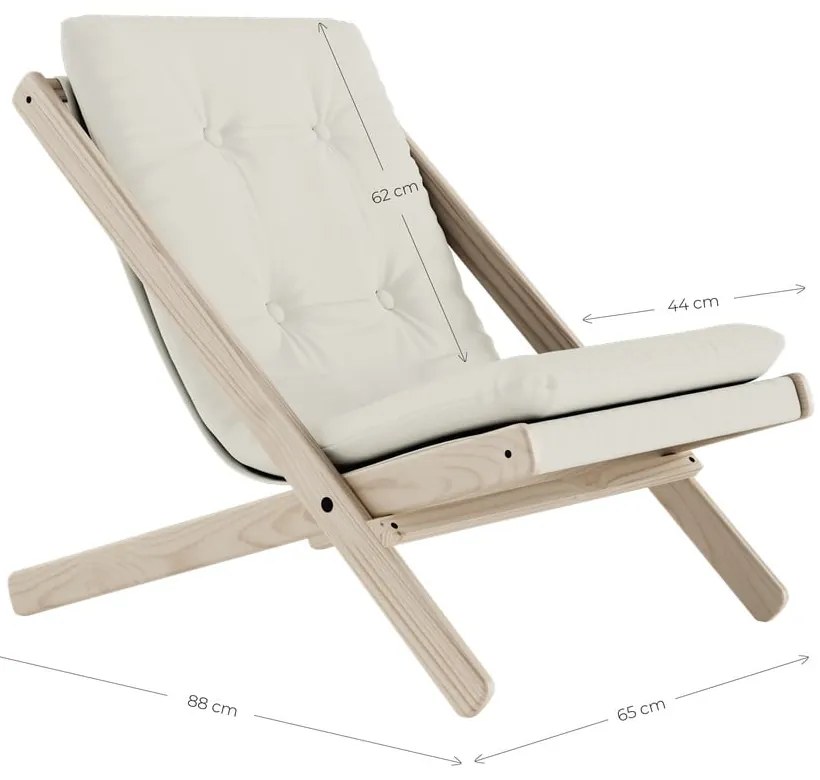 Fotoliu pliabil Karup DesignBoogie Black/Olive Green