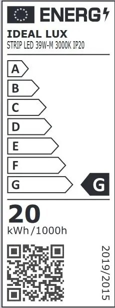 Banda 5 metri STRIP LED 39W 3000K CRI90 180 LED/m IP20