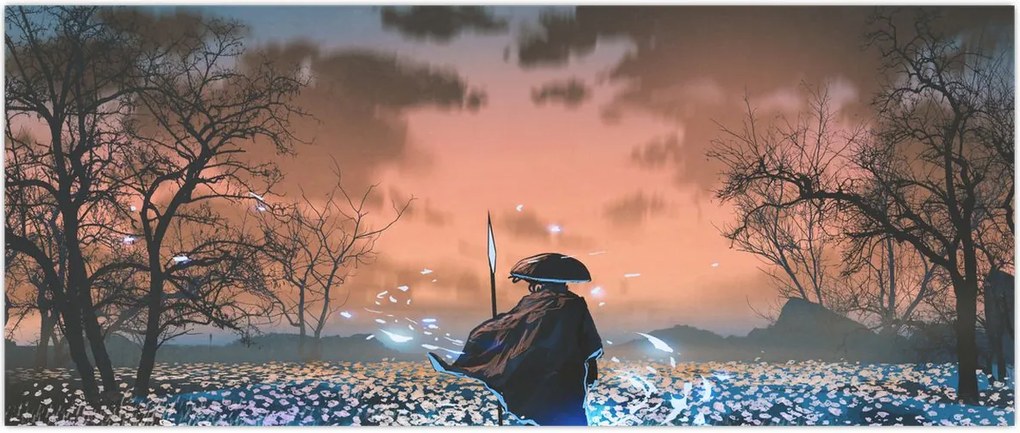 Tablou - Ilustrație a unui războinic (120x50 cm)