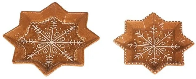 Set decorativ de tăvi pentru turtă dulce, 2 bucăți, ceramică