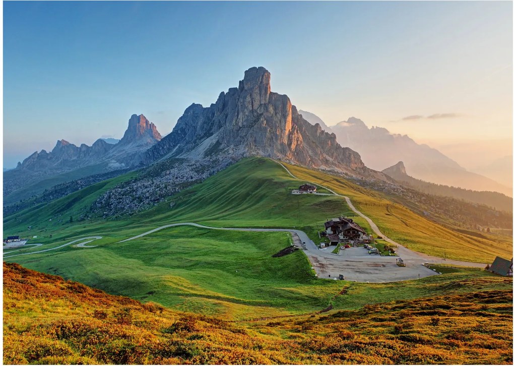 Tablou pe sticlă - Dolomiți (70x50 cm)