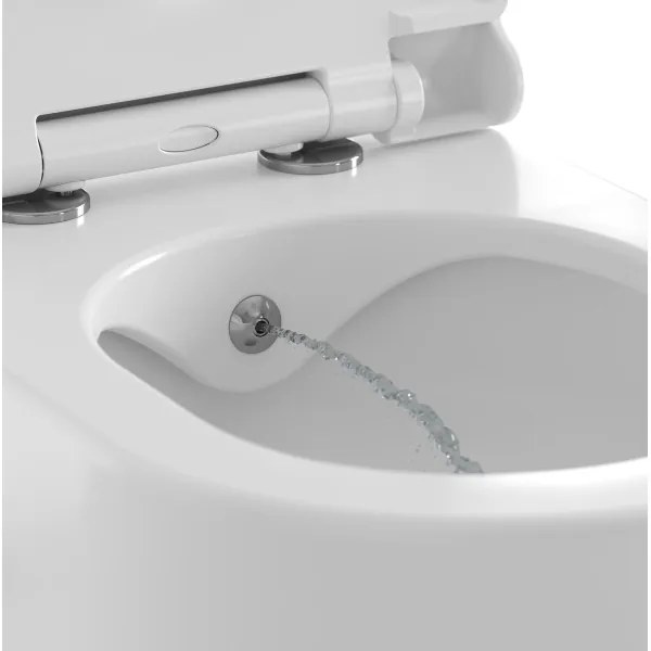 Ravak X01912 - Vas WC suspendat cu duză de bideu CHROME, ceramică, alb