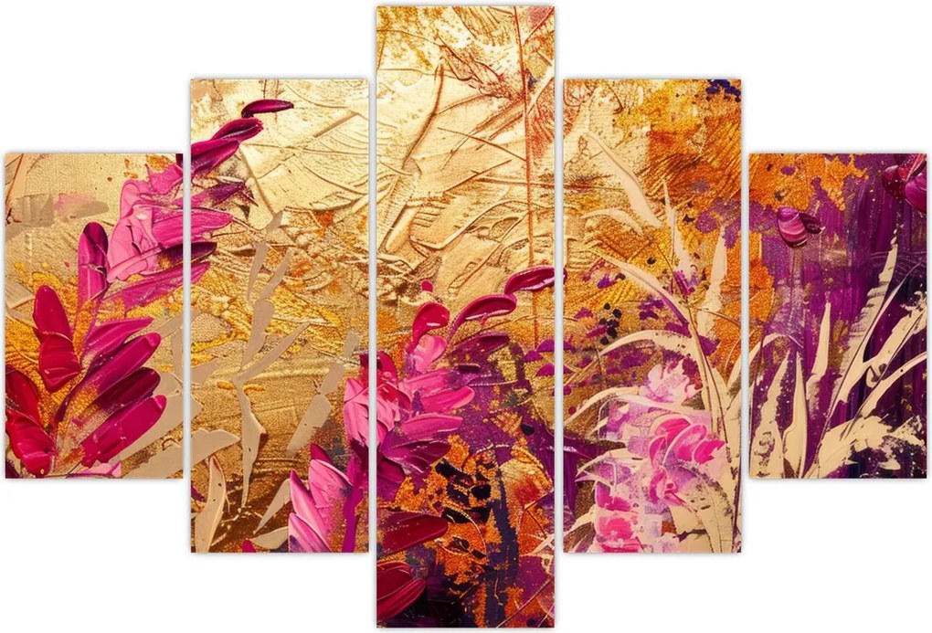 Tablou - Pictură abstractă de flori II. (150x105 cm)