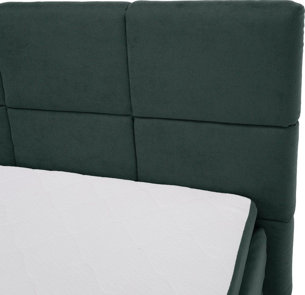 Pat boxspring, 200x200, verde, APRIL