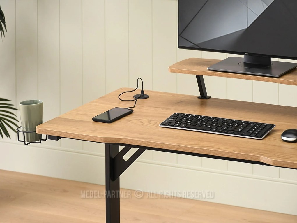 Masă PC Matts 115 (stejar + negru). Promo -13%. 1109789