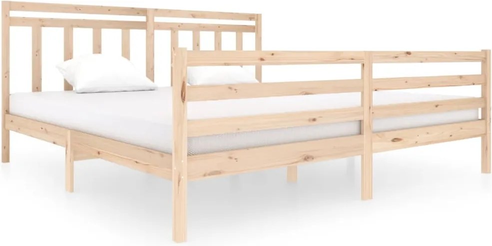 vidaXL Cadru de pat, 200x200 cm, lemn masiv