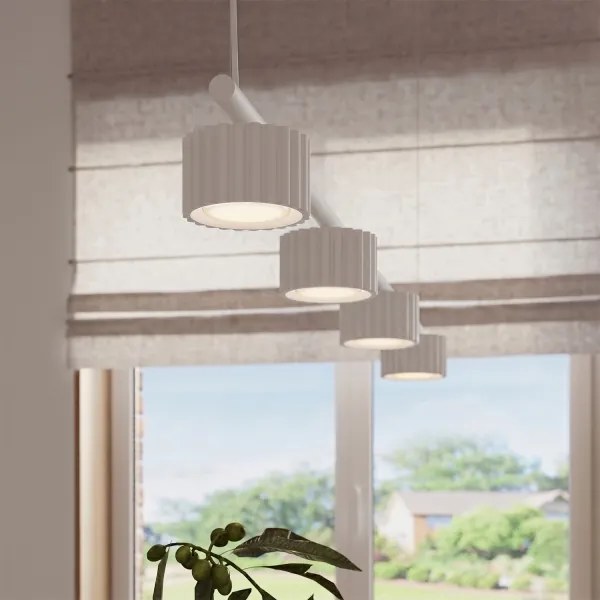 Sollux SL.2695 - Lustru suspendat pe cablu AURA 4xGX53/10W/230V alb