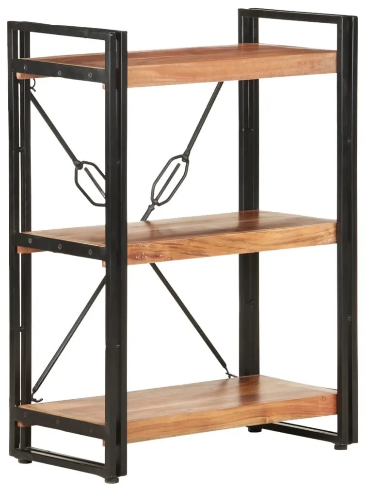 vidaXL Bibliotecă cu 3 rafturi, 60x30x80 cm, lemn masiv de acacia
