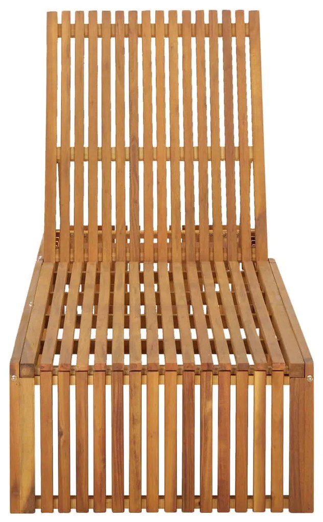 310317 vidaXL Șezlong de plajă, lemn masiv de acacia