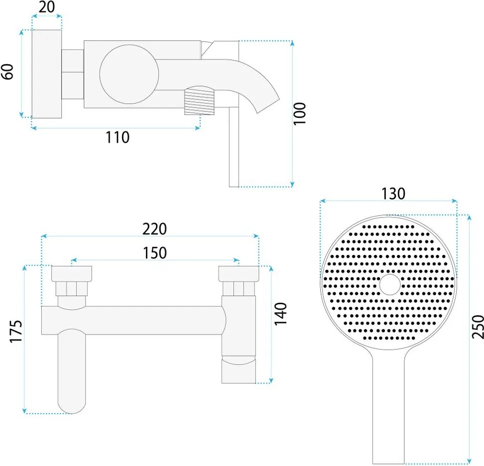 Baterie de cada Rea FOSTER crom periat