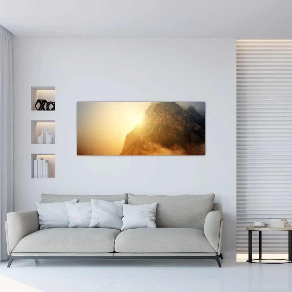 Tabloului muntelui în ceață (120x50 cm)