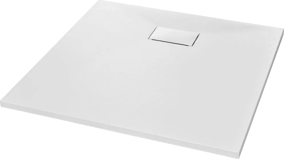 vidaXL Cădiță de duș, alb, 80 x 80 cm, SMC