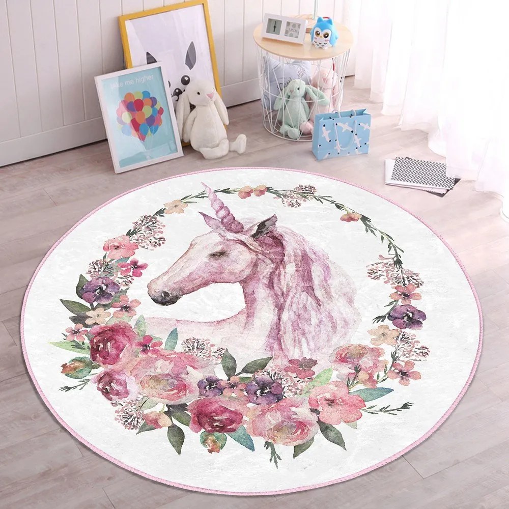 Covor pentru copii roz ø 100 cm Comfort – Mila Home