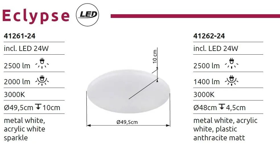 Plafoniera LED design circular ECLYPSE