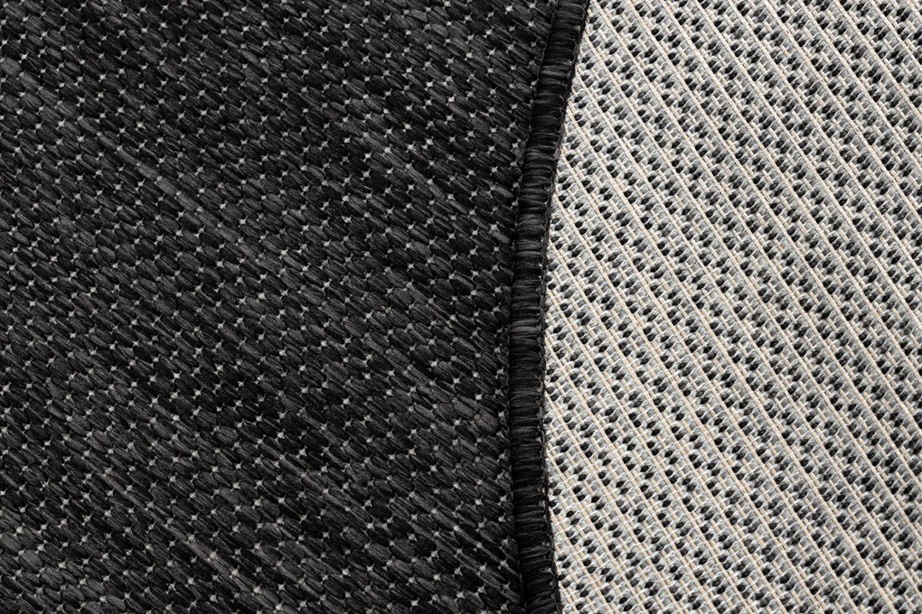 Covor SISAL SION cerc A5165A Melanj țesute plate negru