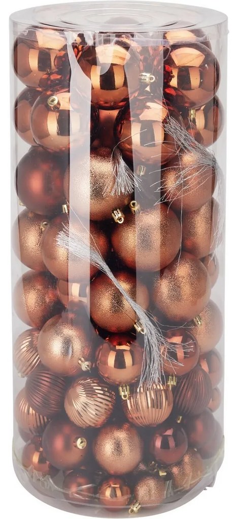 Set de decorațiuni de Crăciun Golden Brown, 100bucăți, plastic