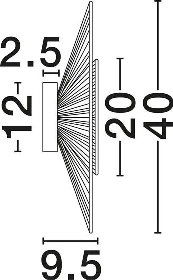 Aplica de perete cu design texturat Nora natur