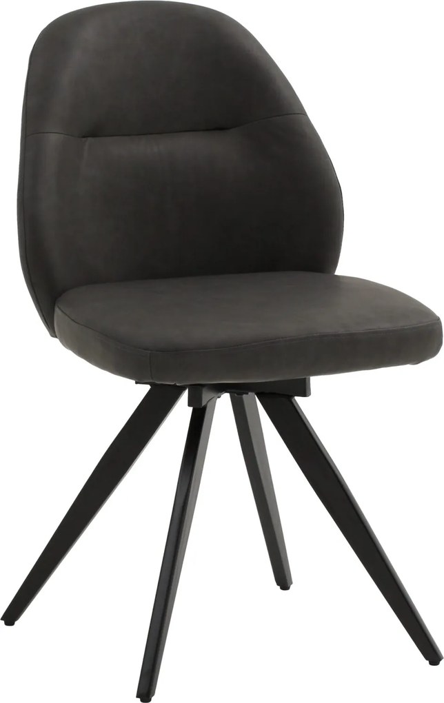 SCAUN ROTATIV SIMPLY -IMITATIE PIELE - GRI