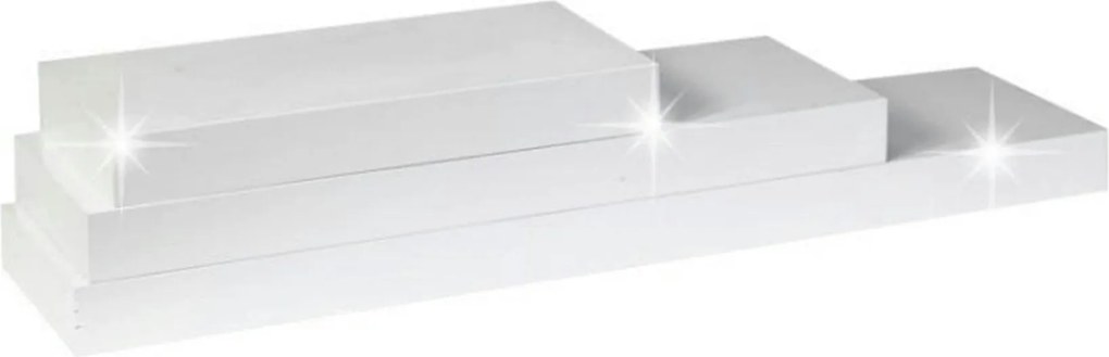 Polita GANA FY 11044-4, alb lucios, 80x25x5 cm