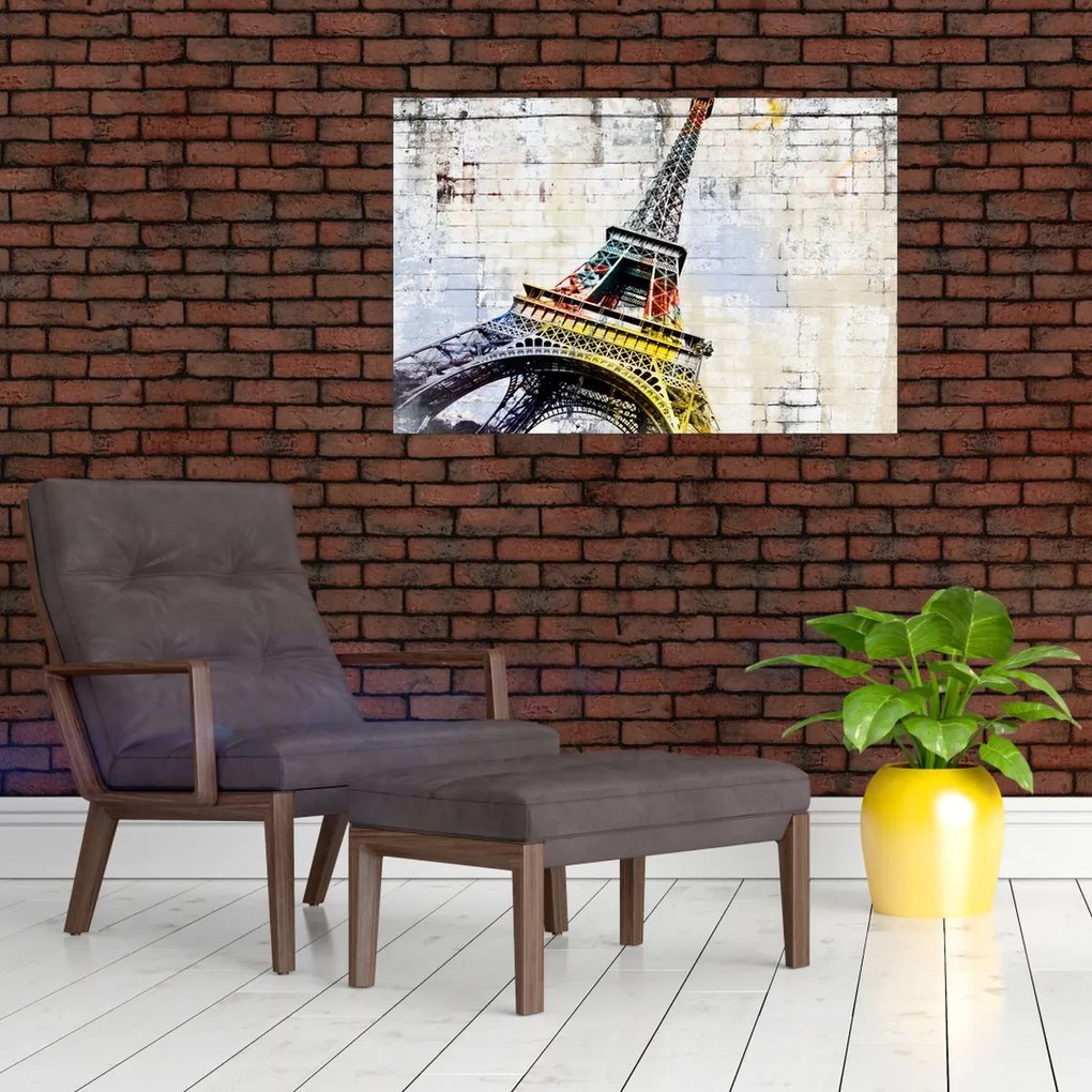 Tablou - Arta digitală a Turnului Eiffel (90x60 cm)