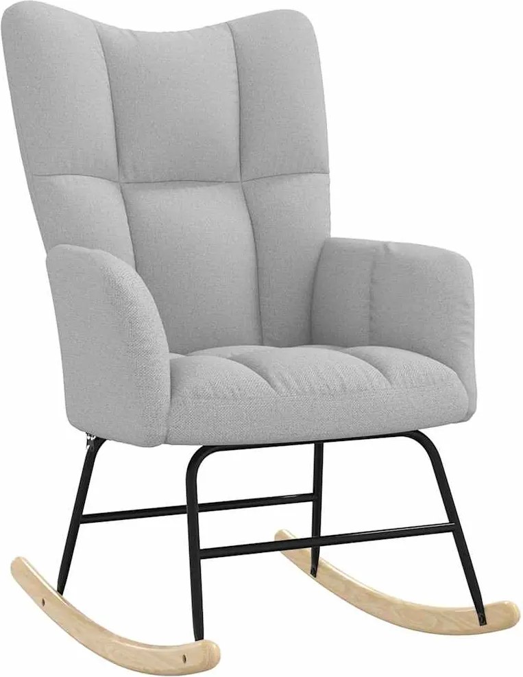 vidaXL Scaun balansoar din stofă gri nor
