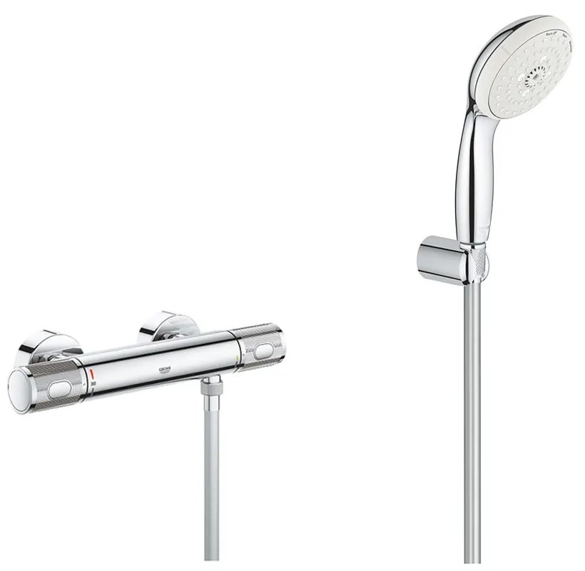 Set Baterie cabina dus termostat Grohe Grohtherm 1000 Performance, set dus 3 tipuri jet,porter(3477600,27849001)