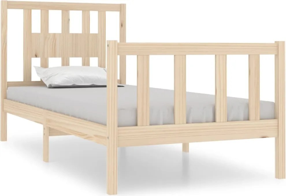 vidaXL Cadru de pat single, 90x190 cm, lemn masiv
