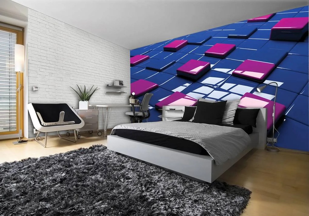 Fototapet - Cuburi lucioase 3D (152,5x104 cm)