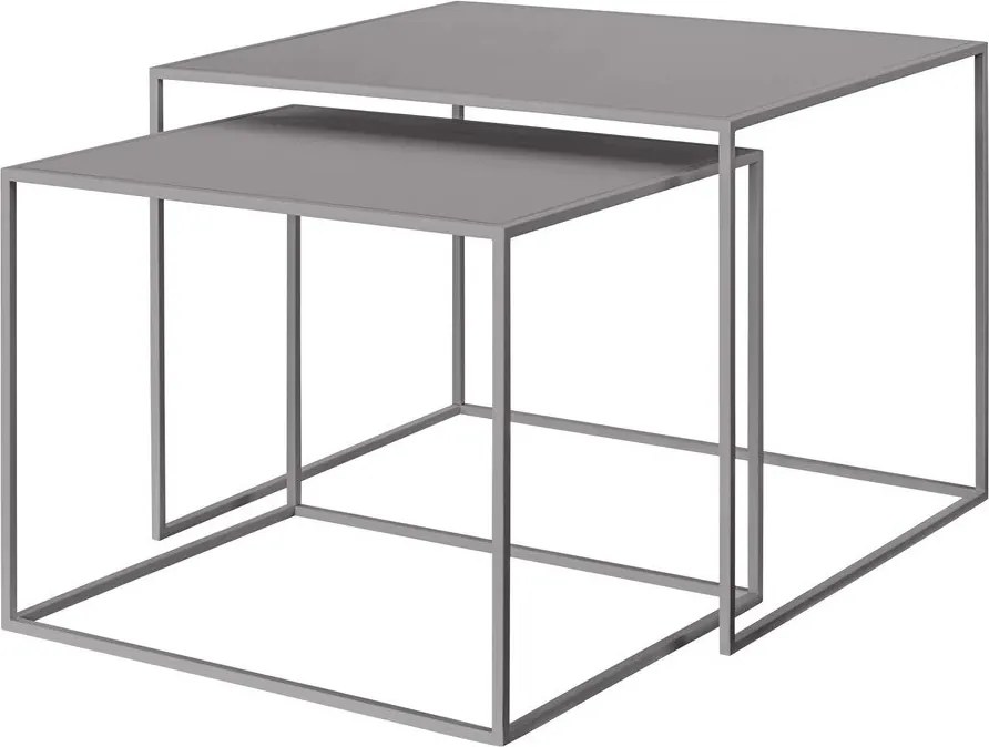 Măsuțe de cafea gri 2 buc. din metal 50x60 cm Fera – Blomus