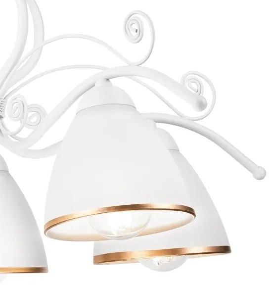 Lustră pe lanț RETRO II 5xE27/60W/230V alb