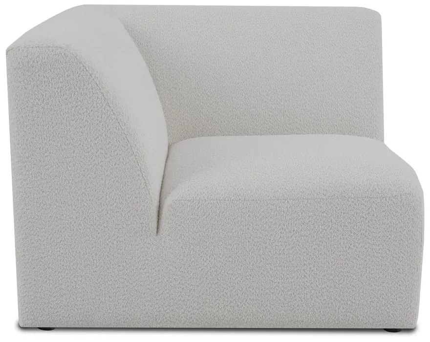 Modul pentru canapea alb cu tapițerie din stofă bouclé (cu colț variabil) Roxy – Scandic