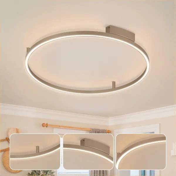 Brilagi - Corp de iluminat LED dimabil PORTOFINO LED/60W/230V Ø 80 cm bej + telecomandă