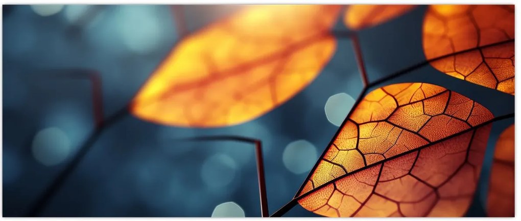 Tablou - Textura frunzelor (120x50 cm)