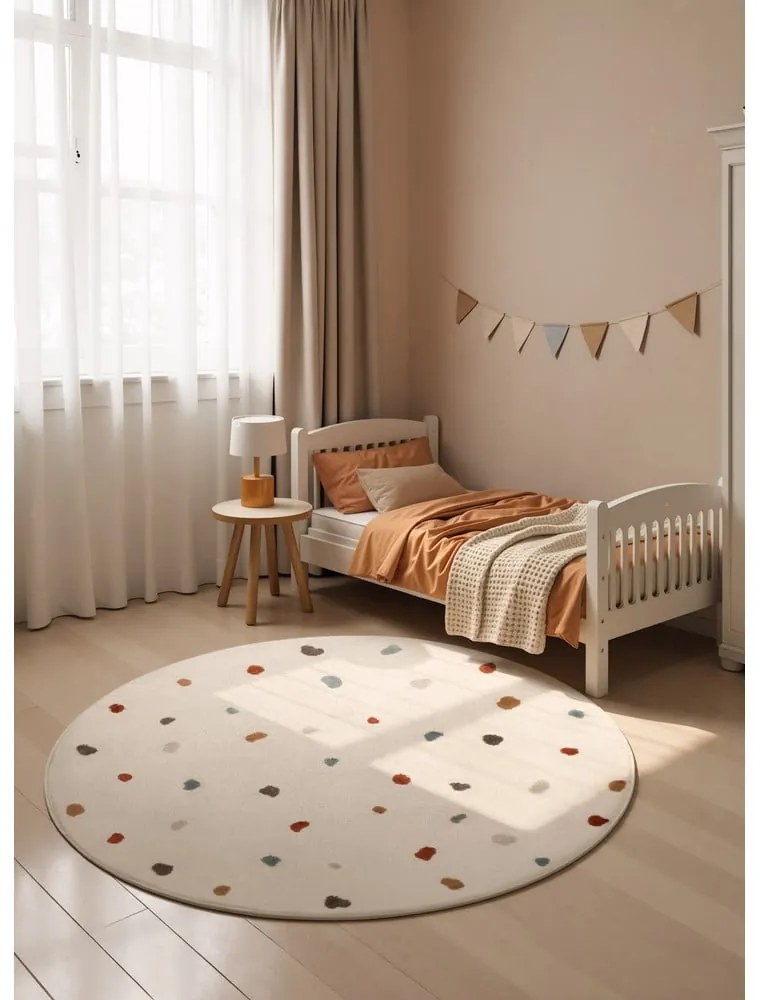 Covor pentru copii crem ø160 cm Funny Dots – Hanse Home