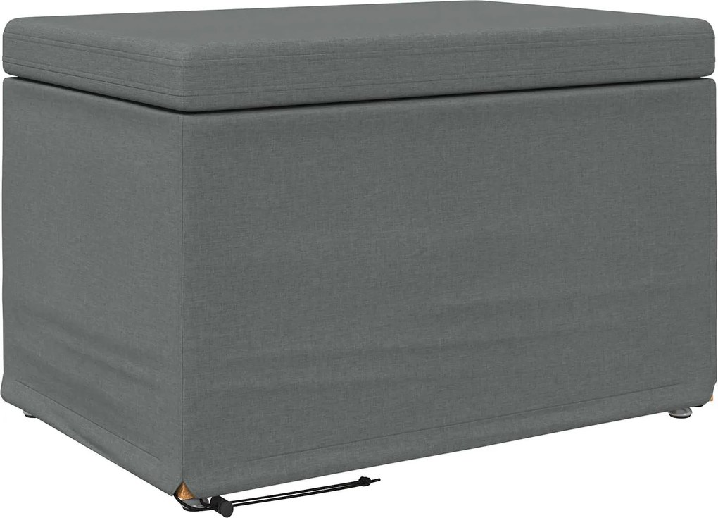 vidaXL Taburet Gri închis 61 x 41 x 40 cm Stofă și lemn prelucrat