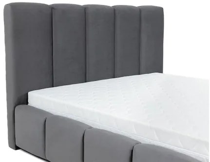 Pat matrimonial 160 cm Leskana (Bej) (cu somieră) (cu sp. depozitare). Promo -17%. 1104254