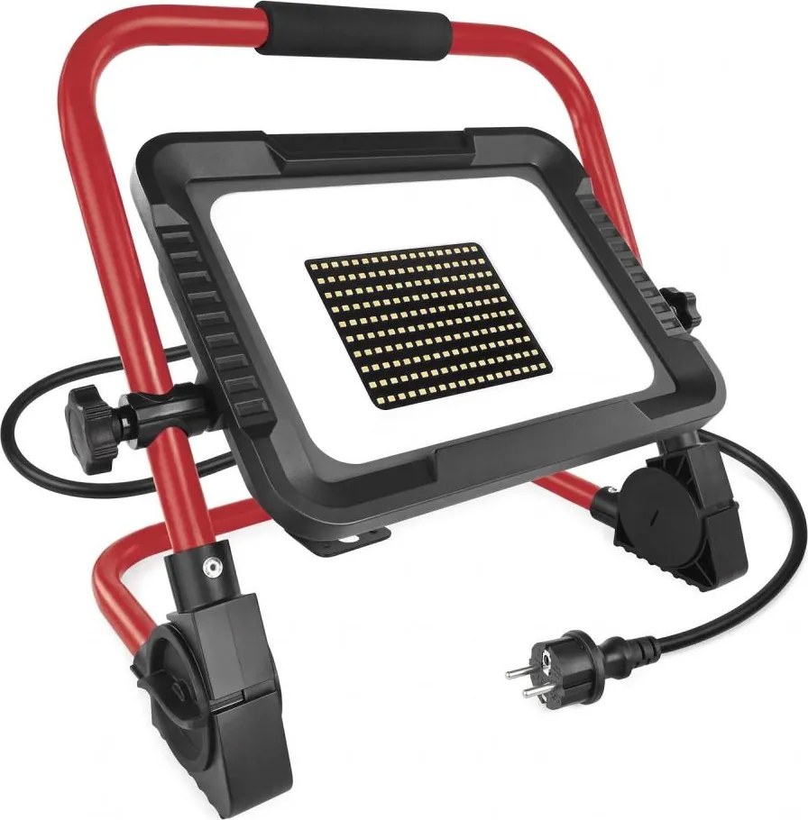 Proiector LED cu stativ ELION LED/100W/230V 4000K IP65 roșu/negru