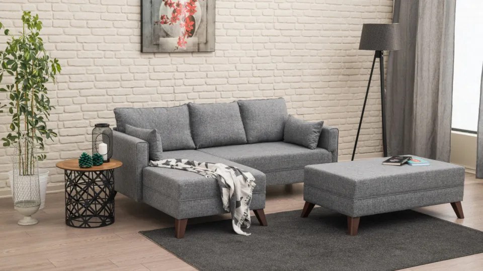 Coltar Extensibil Bella Corner Sofa Left 2, Gri
