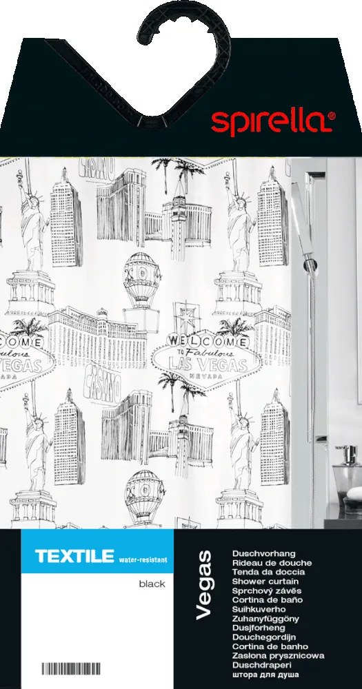 Perdea de duș 180x200 cm Vegas – Spirella