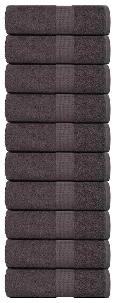vidaXL Provee de spălat 10 buc Antracit 15x21 cm 360 g/m² 100% bumbac
