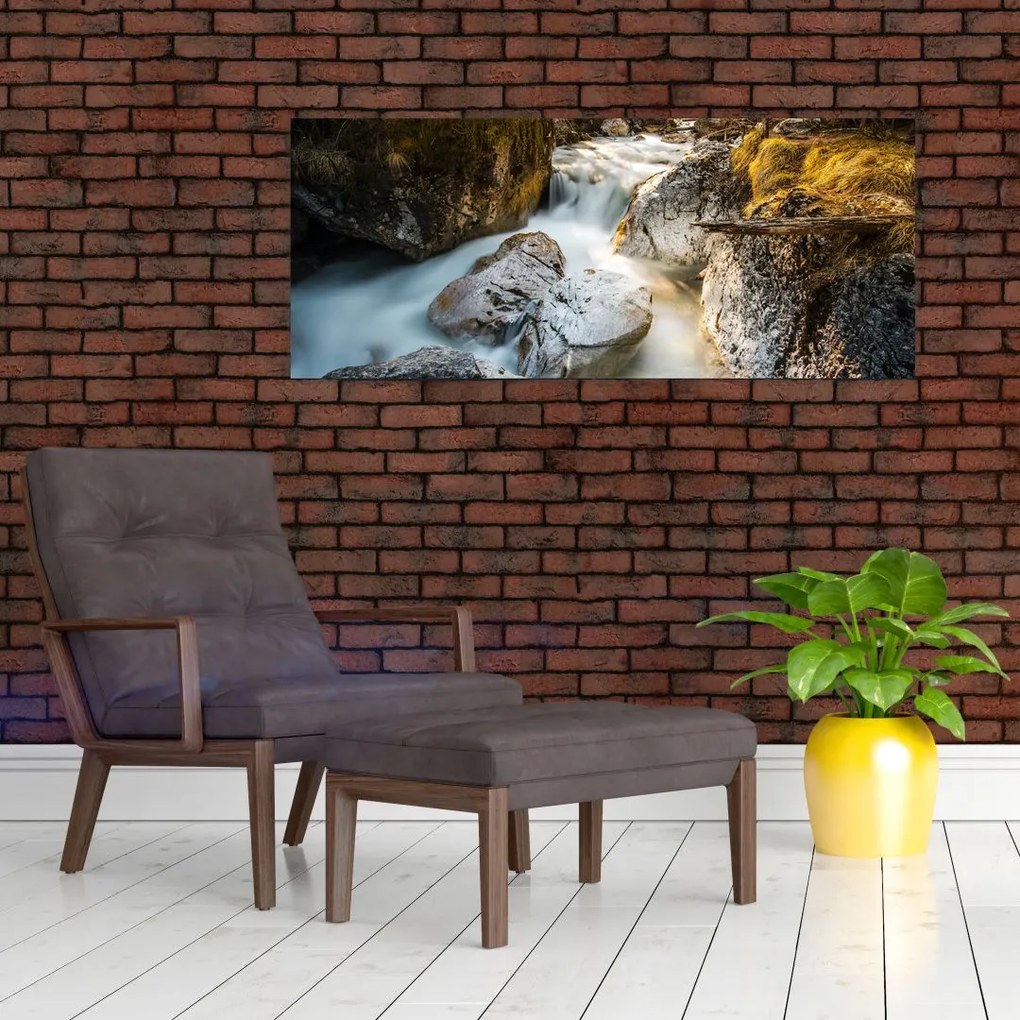Tablou - Râul din pădure (120x50 cm)