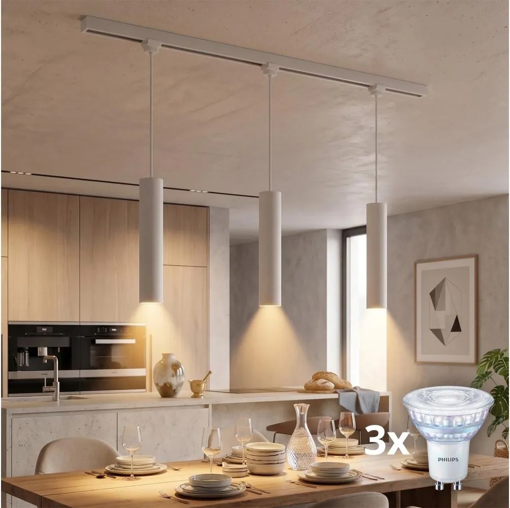 Philips - Lustră LED reglabilă cu cablu pentru sistemul de șină EASYLINK 3xGU10/7W/230V 1m alb