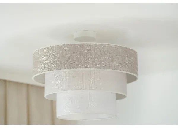 Lustră aplicată Brilagi ALASKA LUNETA 1xE27/15W/230V d. 45 cm gri/crem