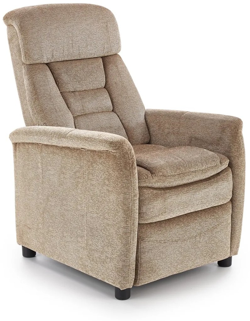 Fotoliu recliner Jordan stofa bej H106 cm