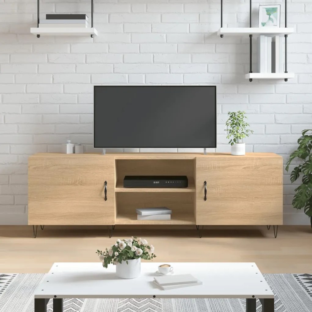 vidaXL Comodă TV, stejar sonoma, 150x30x50 cm, lemn compozit