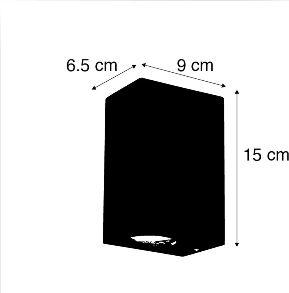 Set de 4 aplice inteligente maro ruginiu IP44 inclusiv 2 GU10 - Baleno
